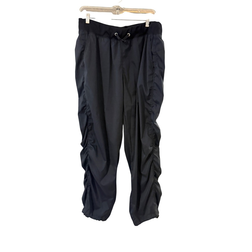 Aspire Womens Navy Blue Ruched Athletic Jogger Pants Plus‎ Size 1X Dance Yoga